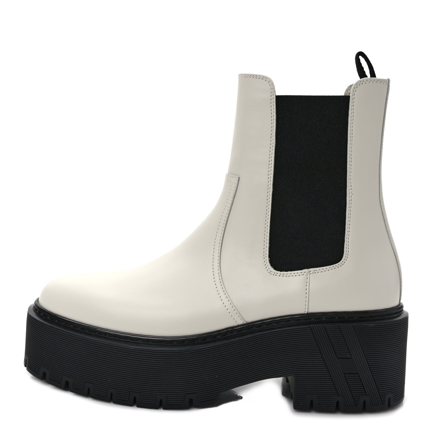 Hermes Calfskin Harrow Ankle Boots 37.5 Beige Glaise 1 of 8
