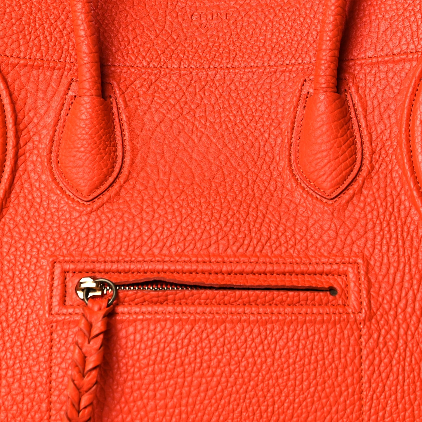 Bullhide Calfskin Medium Phantom Luggage Burnt Orange