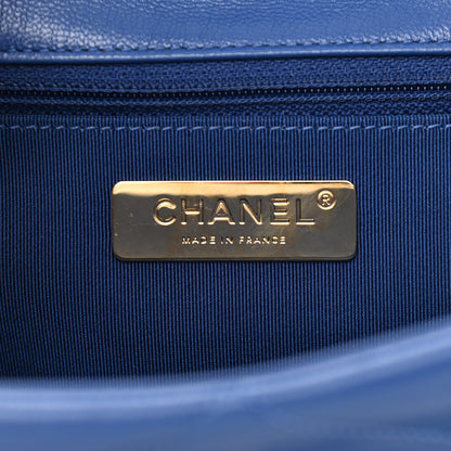 Chanel Goatskin Quilted Large Chanel 19 Flap Dark Blue 6 of 11
