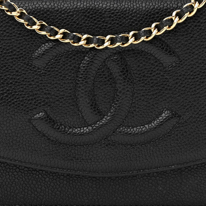 Chanel Caviar Timeless CC Wallet on Chain WOC Black 9 of 13