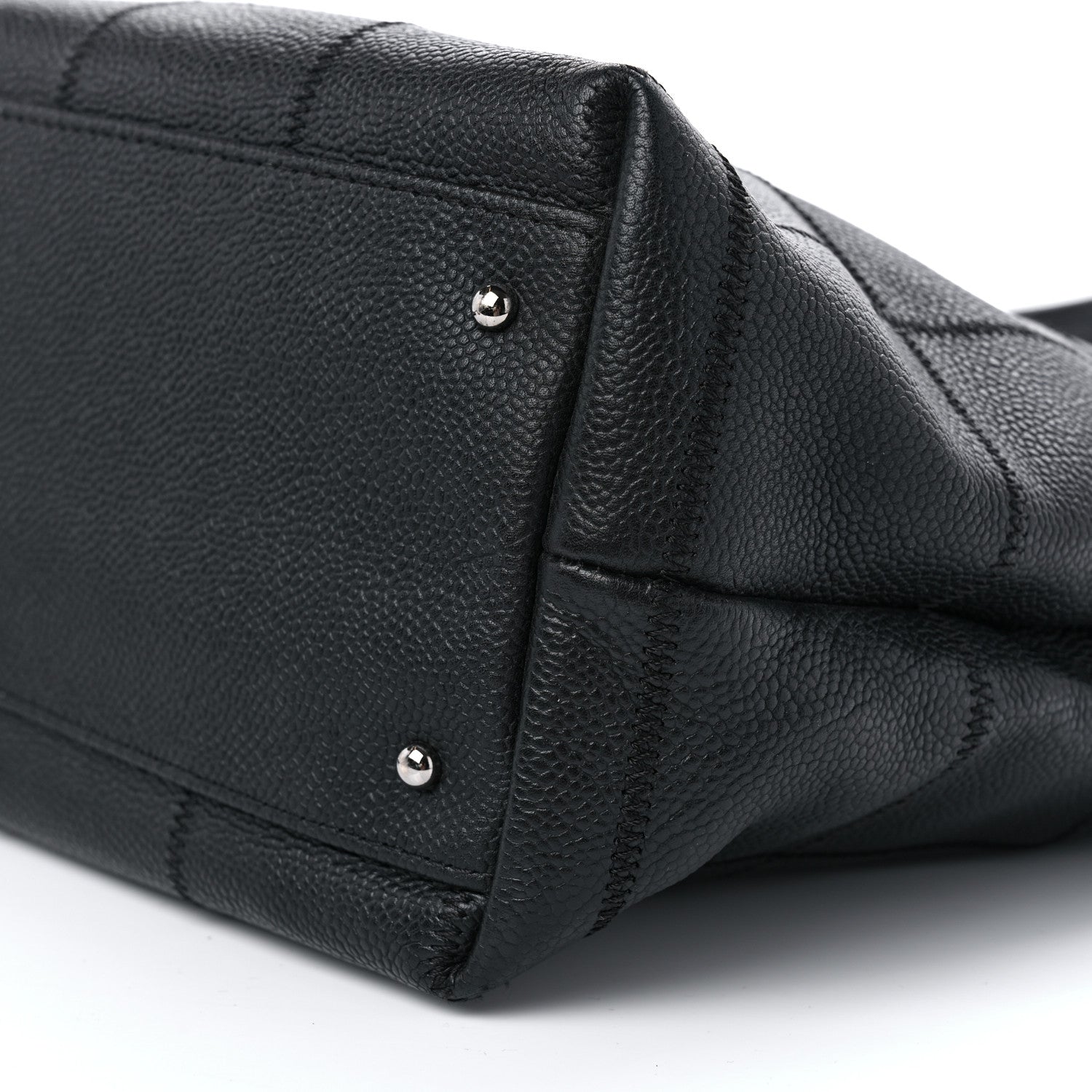 Chanel Caviar Square Stitched Large Tote Black 10 of 10