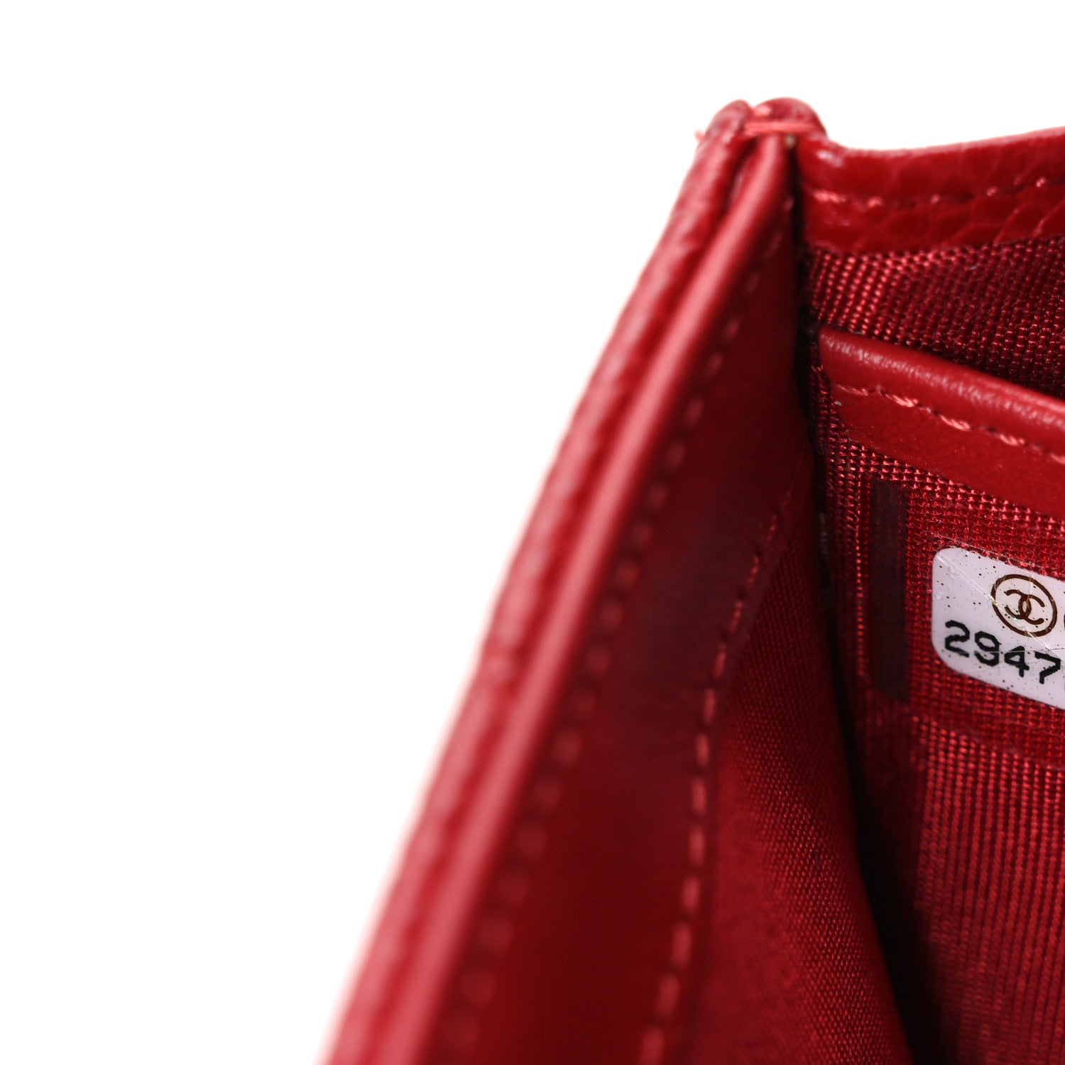 Chanel Caviar Quilted Large Boy Gusset Flap Wallet Red 8 of 8