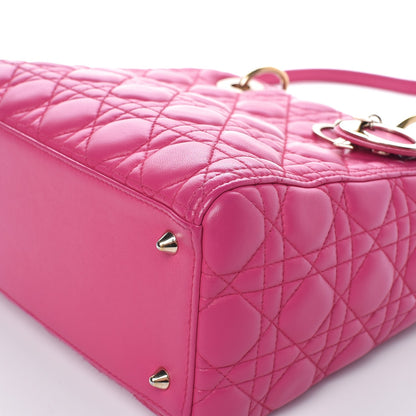 Christian Dior Lambskin Cannage Medium Lady Dior Pink 11 of 13