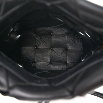 Bottega Veneta Nappa Maxi Intrecciato Clasp Bucket Bag Black 5 of 10