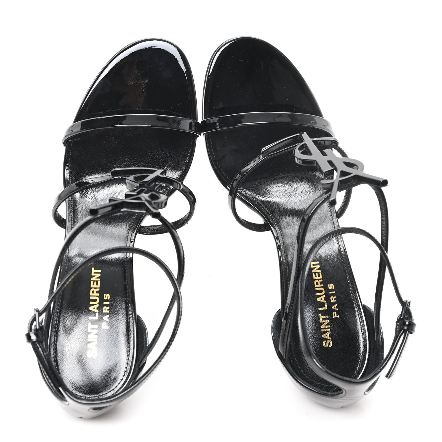Patent Cassandra 100 Ankle Strap Sandals 38.5 Black