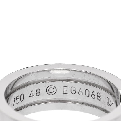 Cartier 18K White Gold 6.5mm C De Cartier Ring 48 4.5 5 of 6