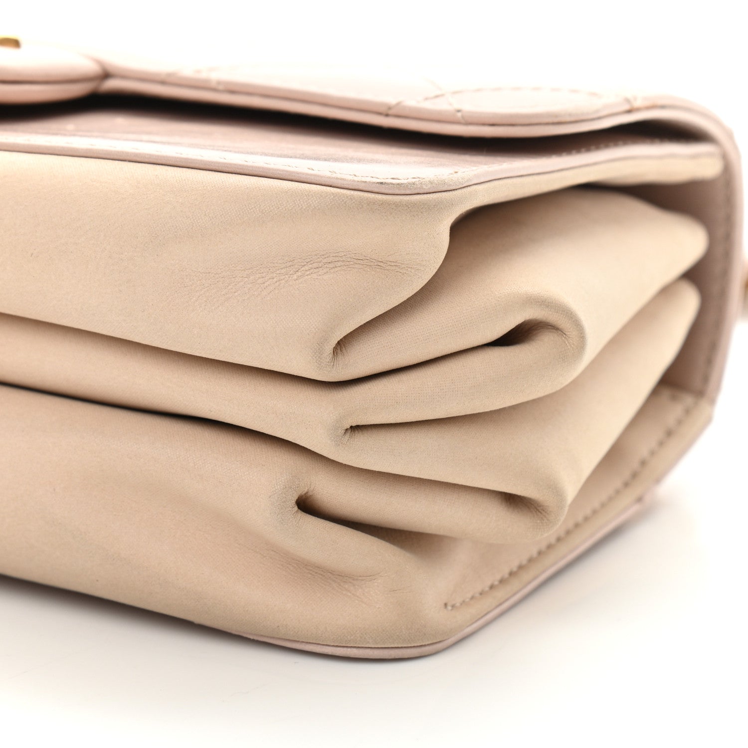 Chanel Glazed Calfskin Quilted Mini Straight Lined Flap Beige 10 of 10