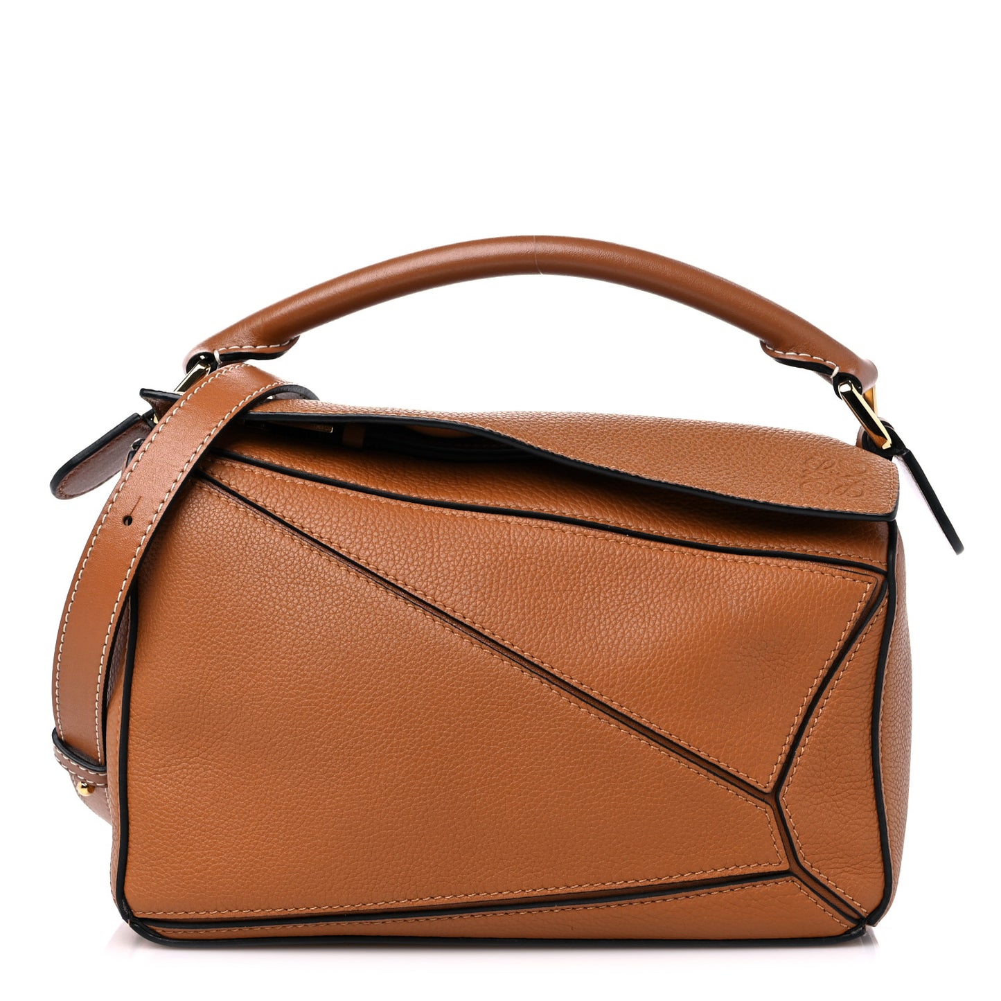 Calfskin Small Puzzle Bag Tan