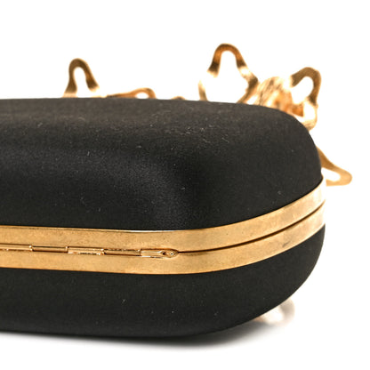 Alexander McQueen Satin Salamander Knuckle Box Clutch Black 7 of 11