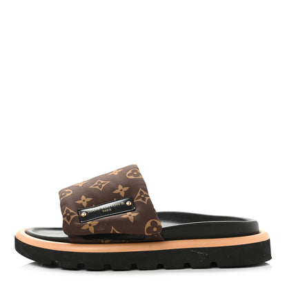 Louis Vuitton Nylon Monogram Pool Pillow Comfort Mule 37 Cacao Brown 1 of 11