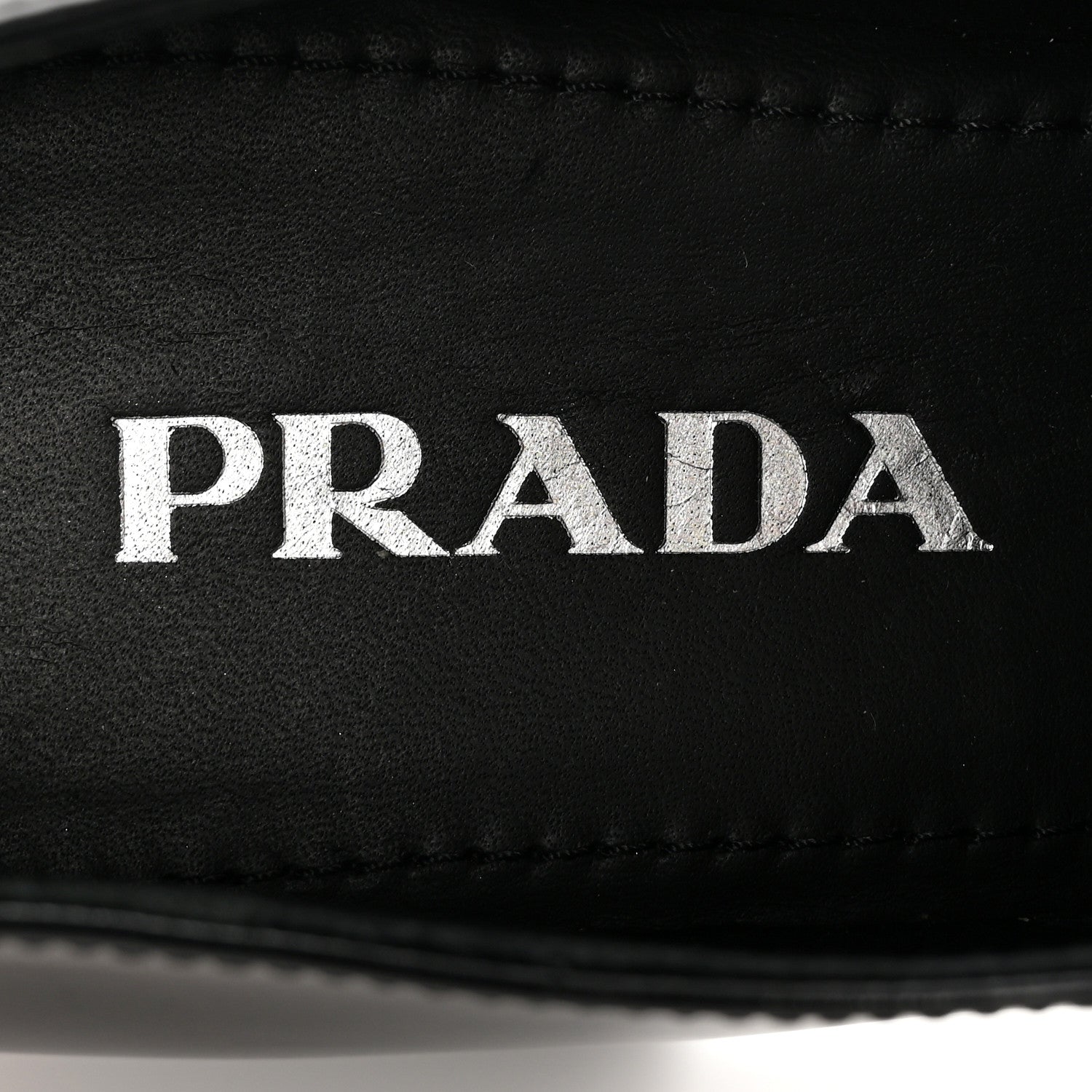 Prada Spazzolato Metal Triangle Logo 50mm Loafers 40 Black 7 of 12
