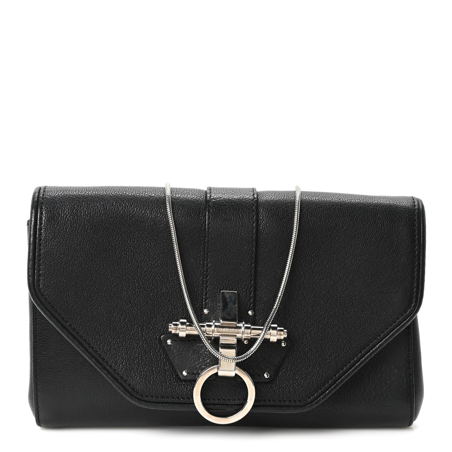 Sugar Goatskin Obsedia Chain Shoulder Bag Black