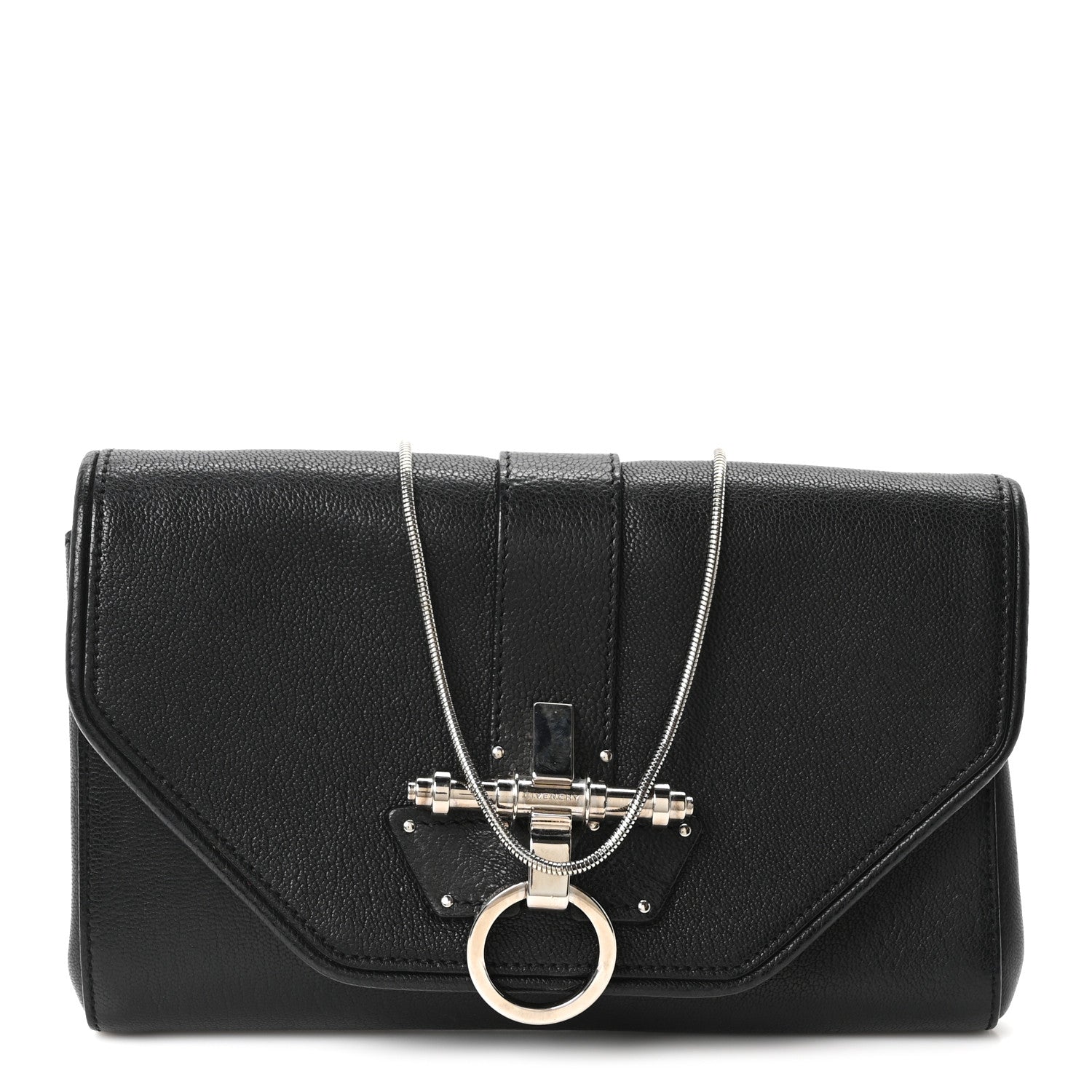 Givenchy Sugar Goatskin Obsedia Chain Shoulder Bag Black 1 of 10