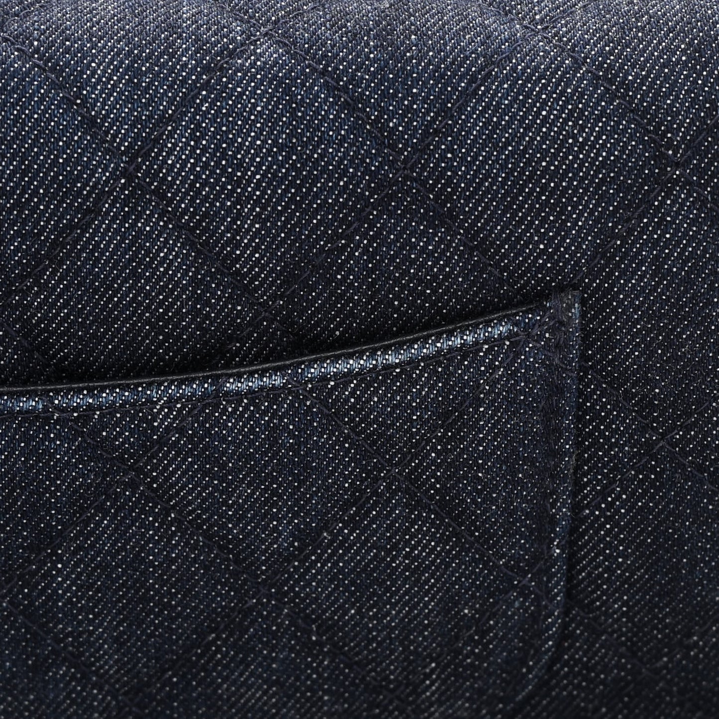 Denim Quilted Reissue Wallet On Chain WOC Blue