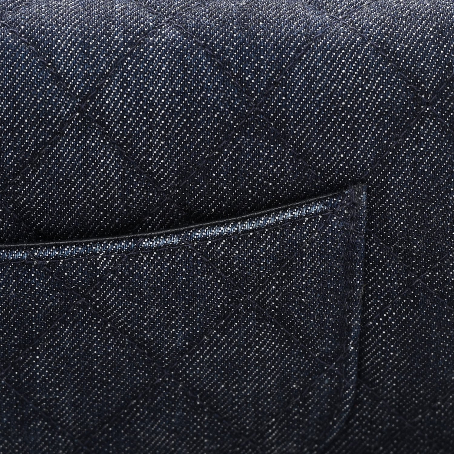 Chanel Denim Quilted Reissue Wallet On Chain WOC Blue 16 of 17