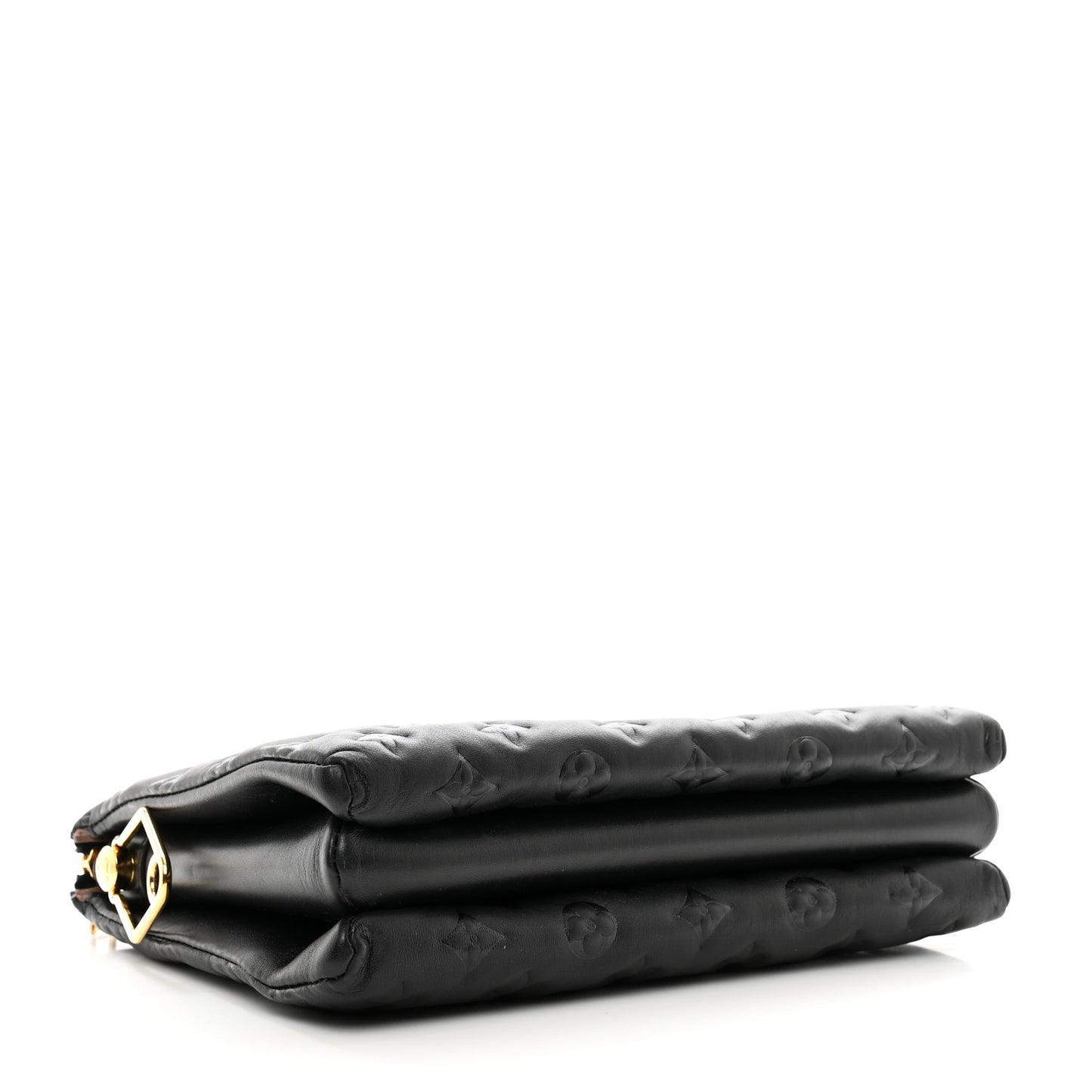 Lambskin Embossed Monogram Coussin PM Black