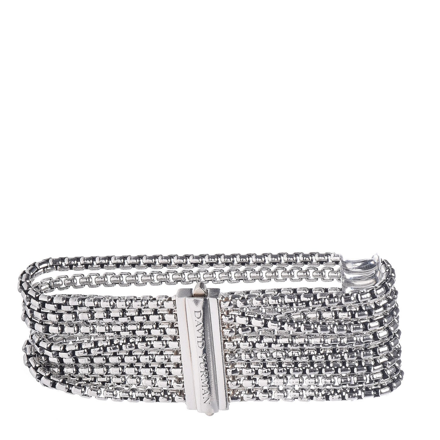 Sterling Silver Eight-Row Box Chain Bracelet