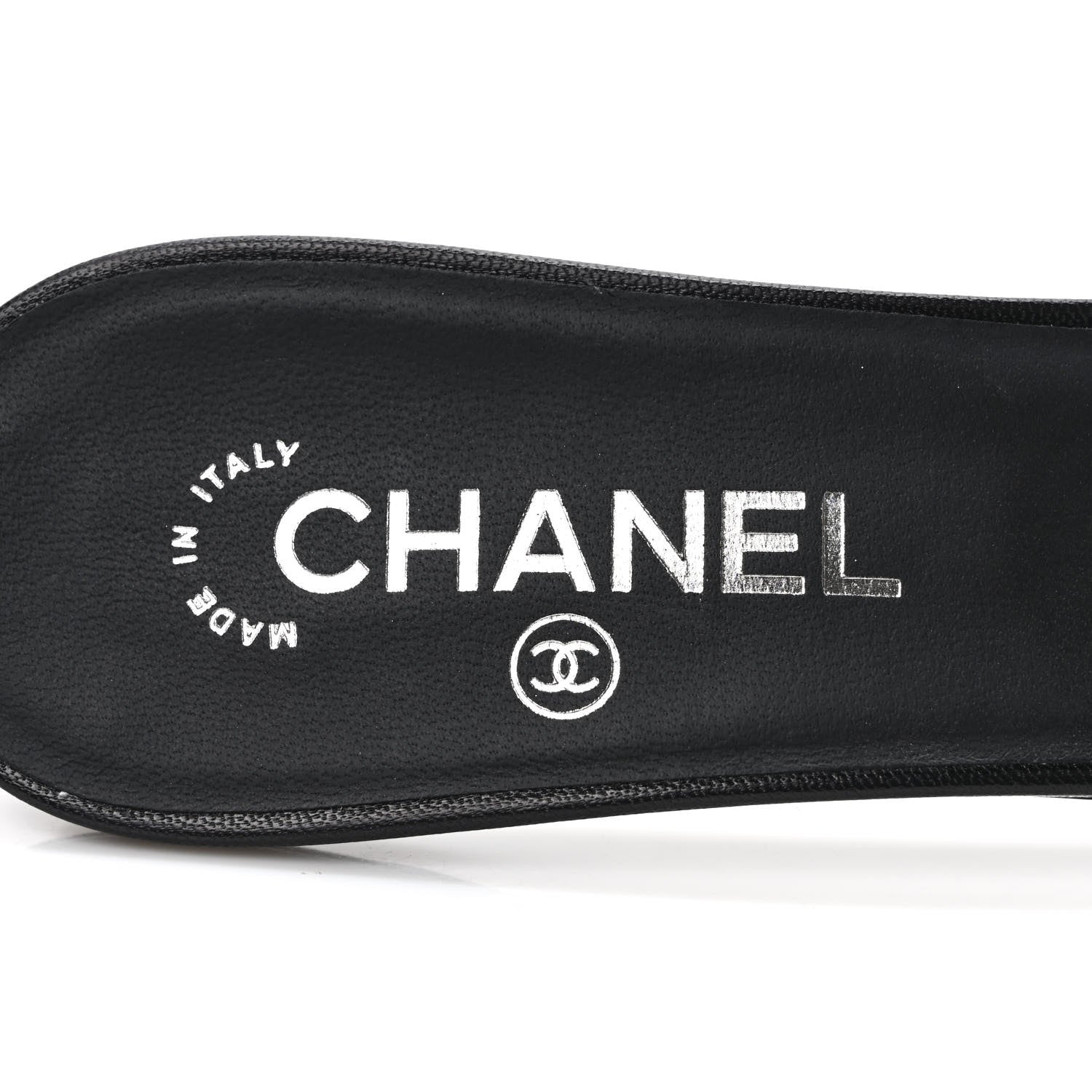 Chanel Goatskin Pearl Peep Toe Mules 40 Black 7 of 9