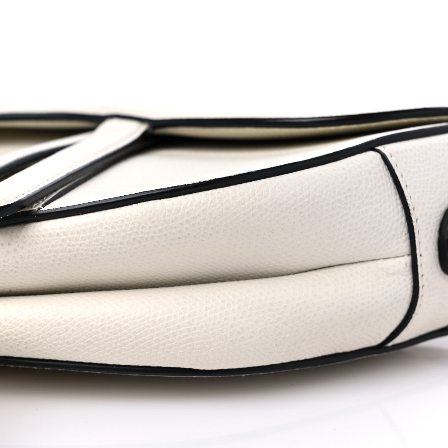 Christian Dior Grained Calfskin Saddle Bag White 8 of 10