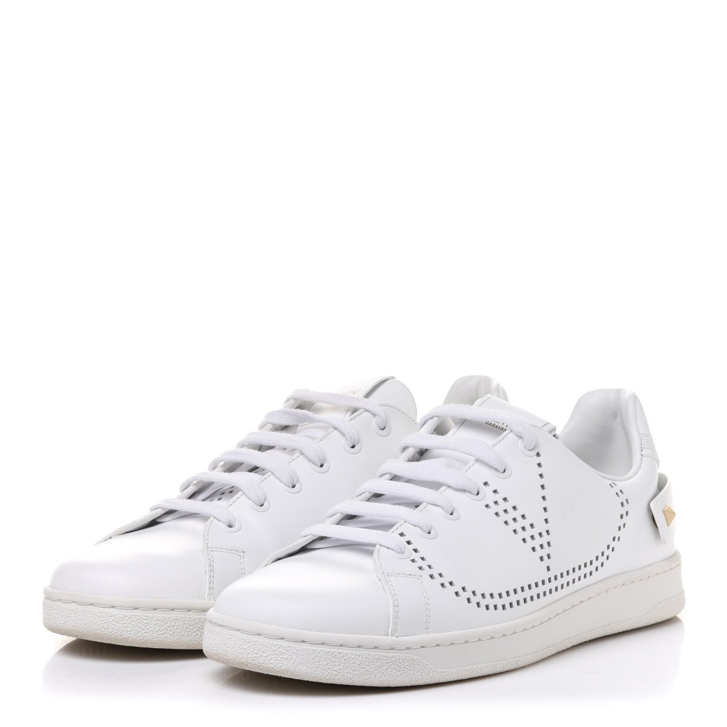 Calfskin Womens Backnet Sneakers 40.5 White