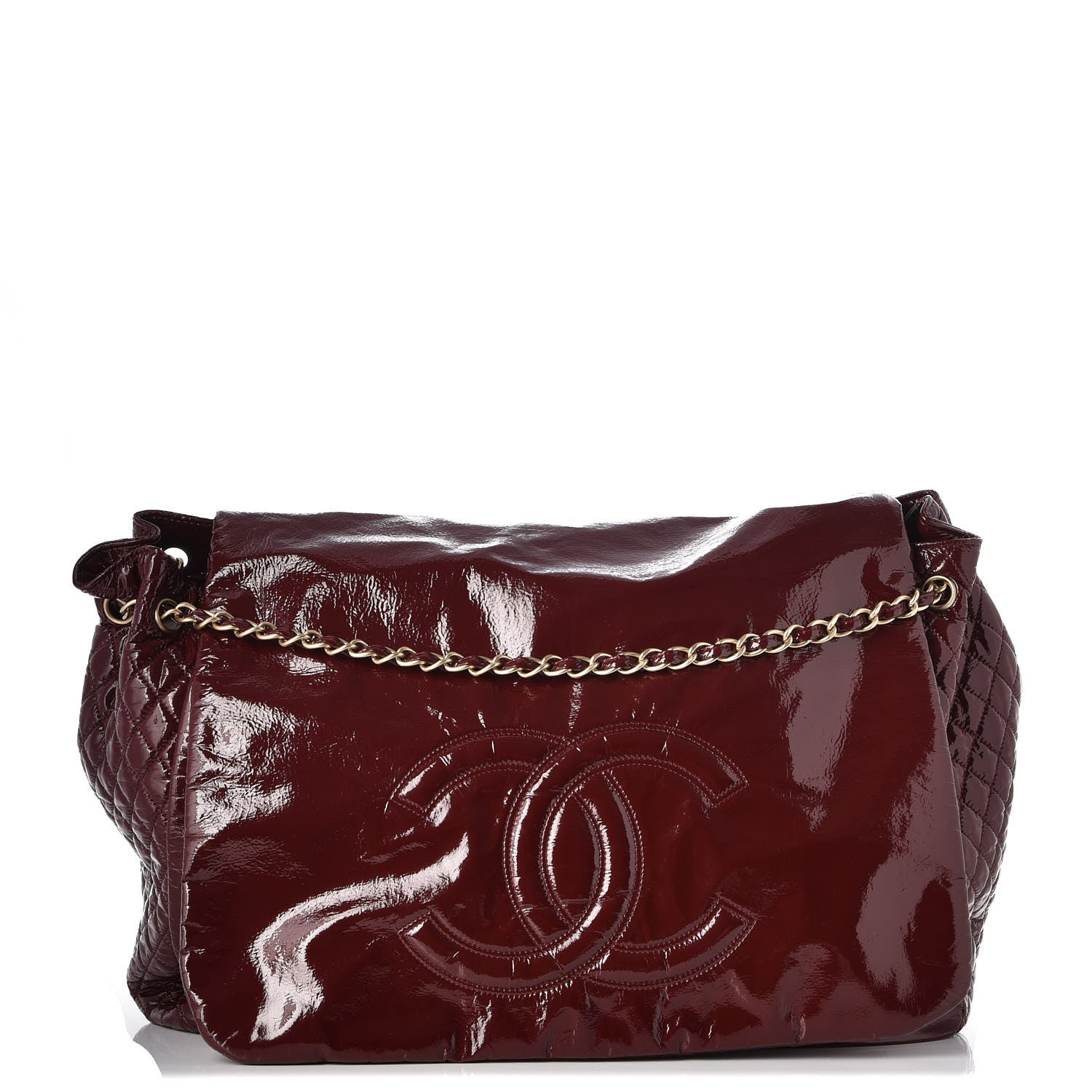 Chanel Vinyl XXL Rock and Chain Flap Bordeaux 1 of 8