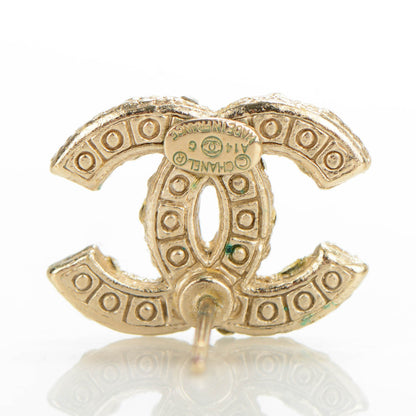 Chanel Pearl CC Earrings Light Gold 6 of 7