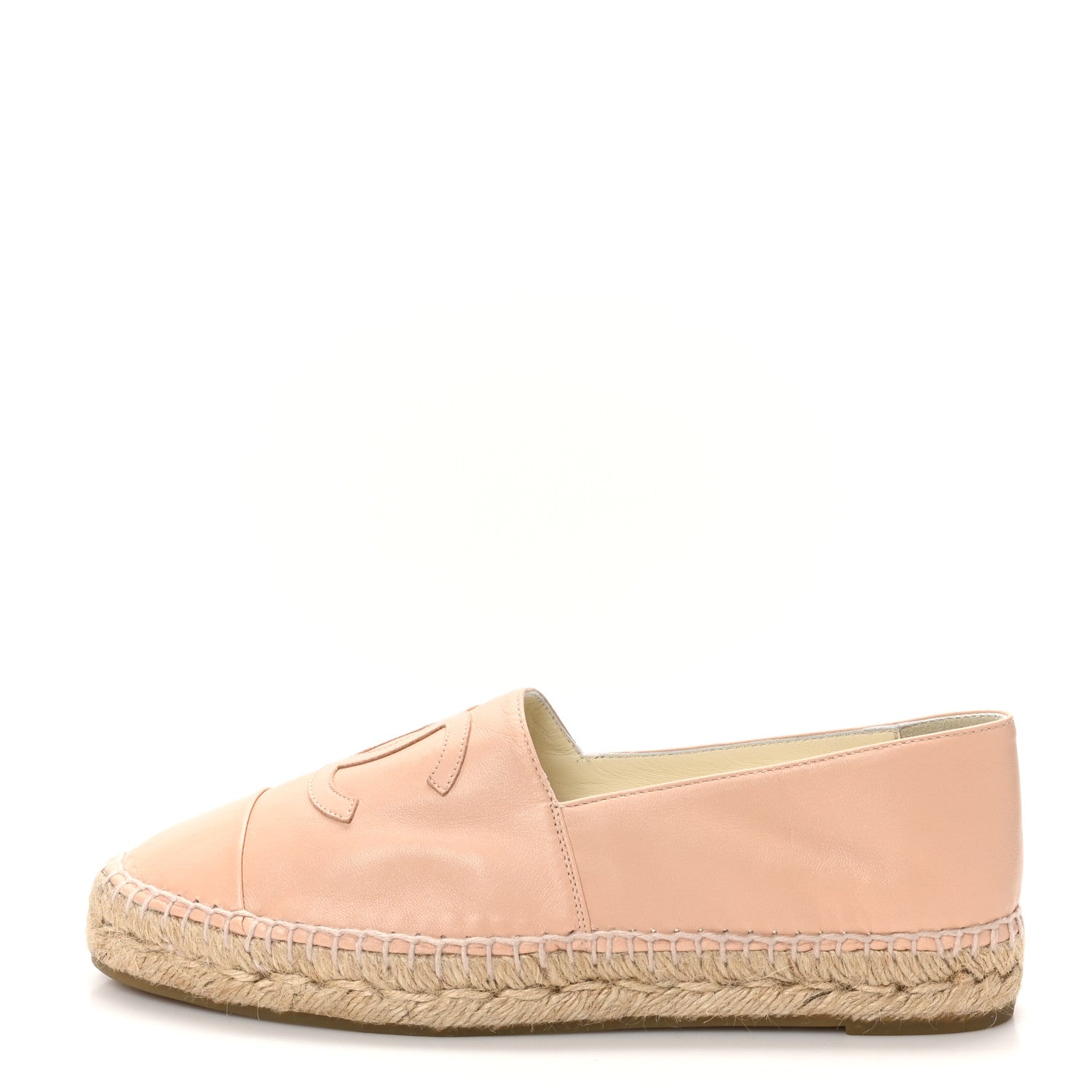 Chanel Lambskin CC Espadrilles 40 Nude 1 of 10