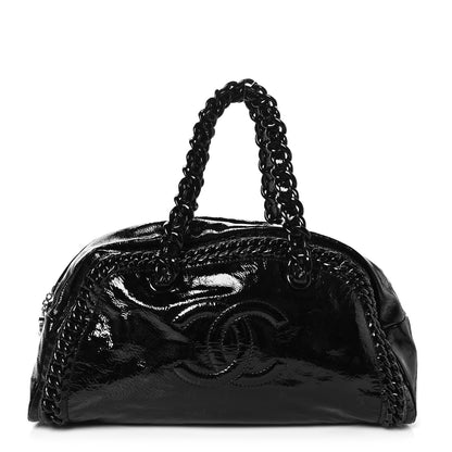 Chanel Patent Large Luxe Ligne Bowler Black 1 of 10