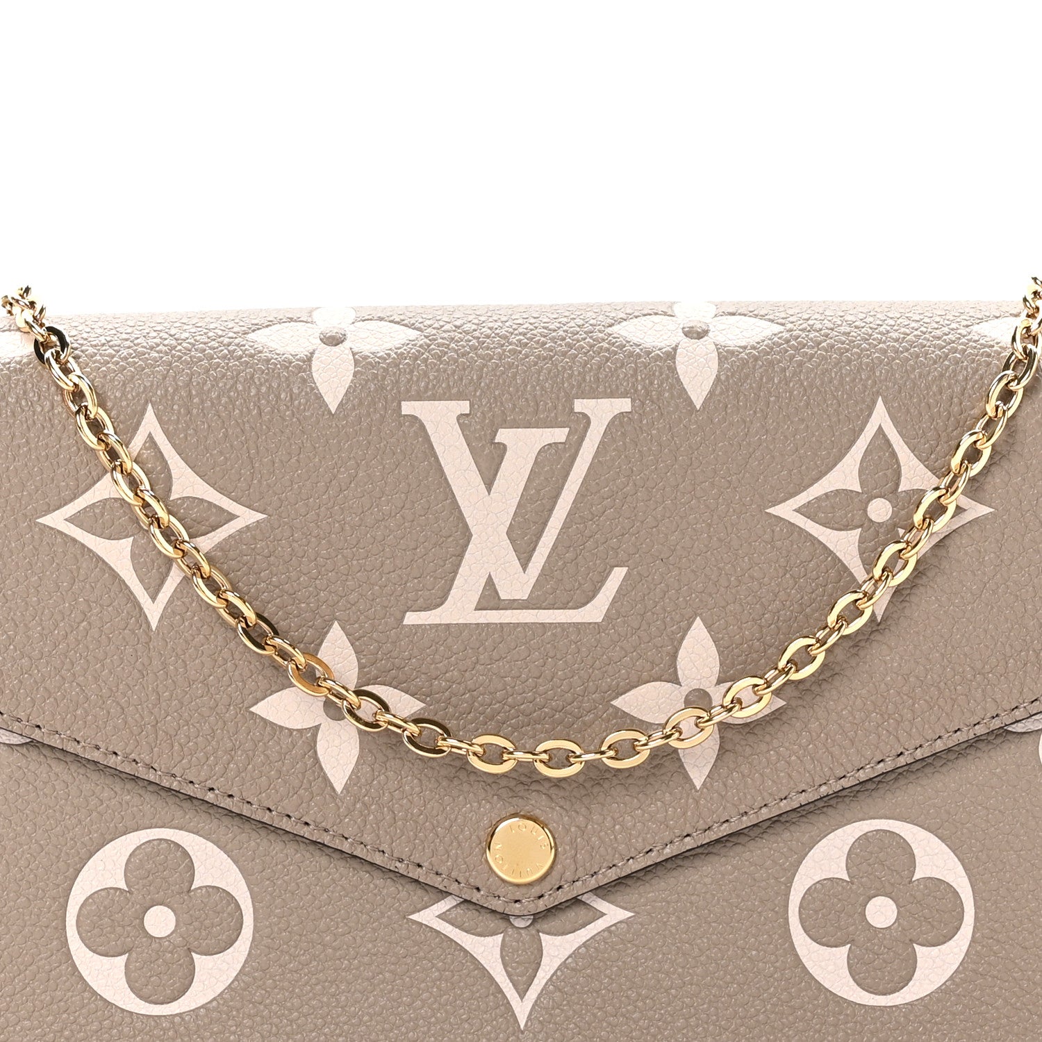 Louis Vuitton Empreinte Monogram Giant Felicie Pochette Tourterelle Creme 8 of 11