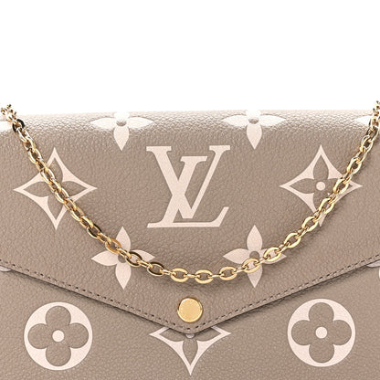 Louis Vuitton Empreinte Monogram Giant Felicie Pochette Tourterelle Creme 8 of 11