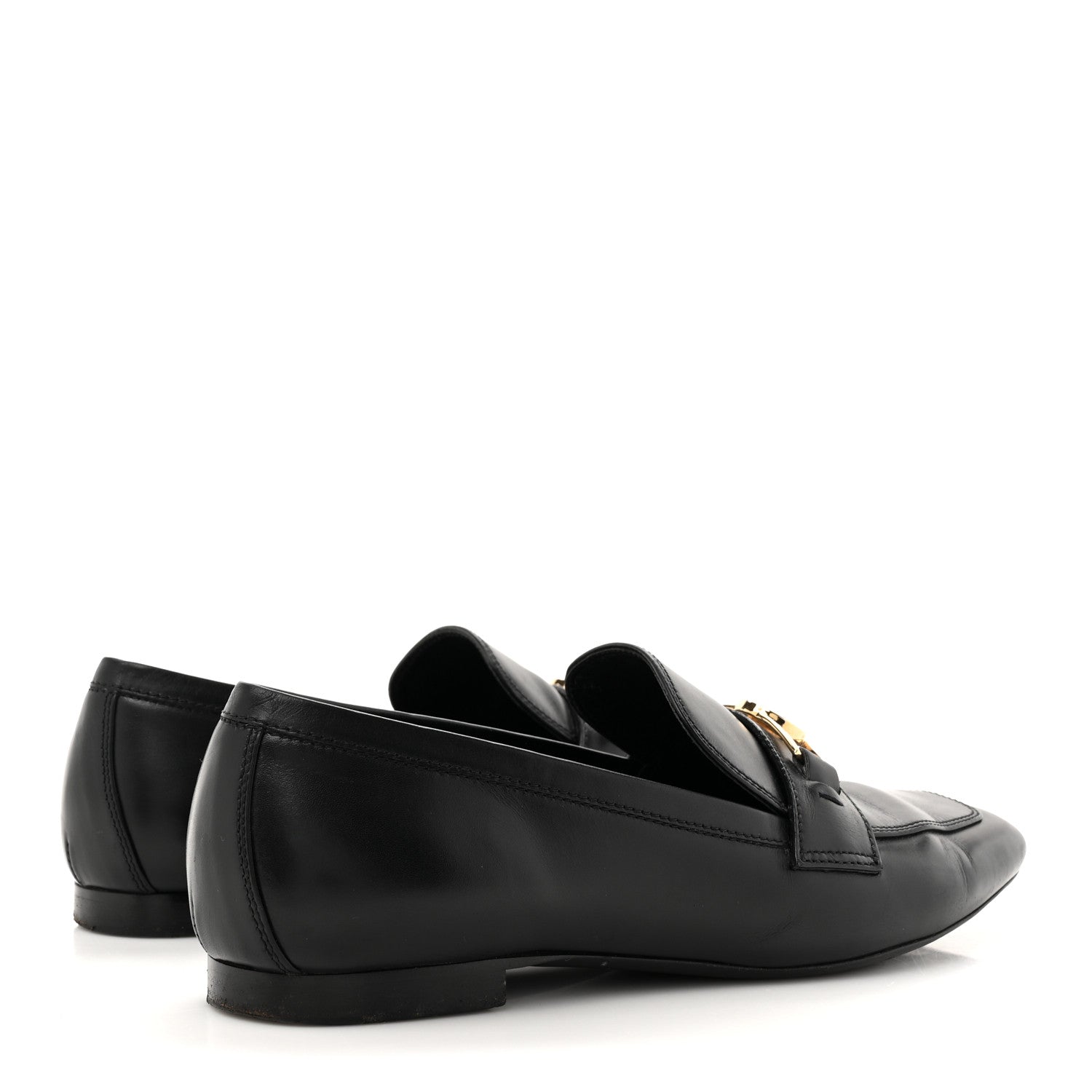 Louis Vuitton Calfskin Upper Case Flat Loafer 38 Black 5 of 9