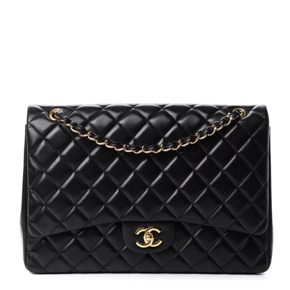 Chanel Lambskin Quilted Maxi Single Flap Black 1 of 14