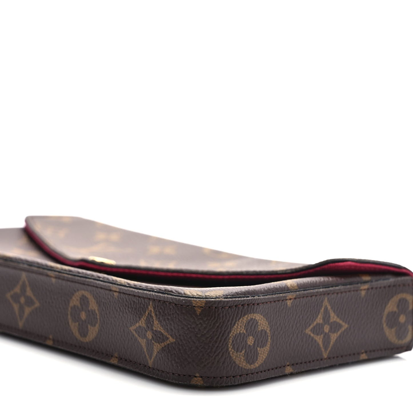Monogram Pochette Felicie Chain Wallet Fuchsia