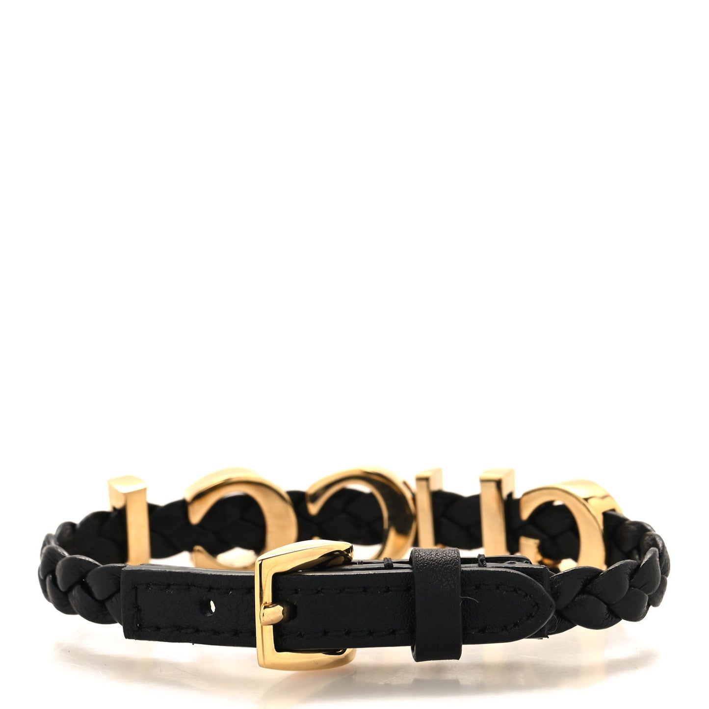 Calfskin Logo Bracelet Black