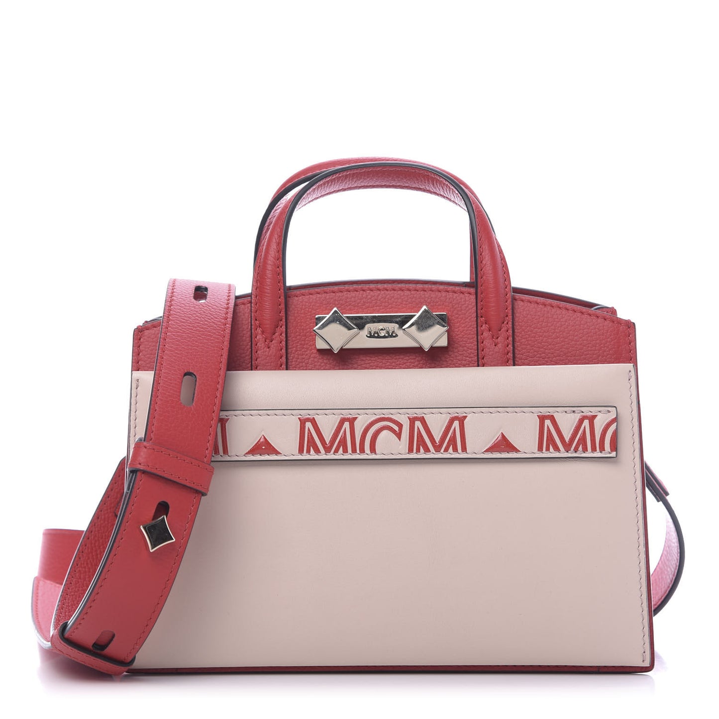 Calfskin Mini Milano Tote Ruby Red Rose Dust