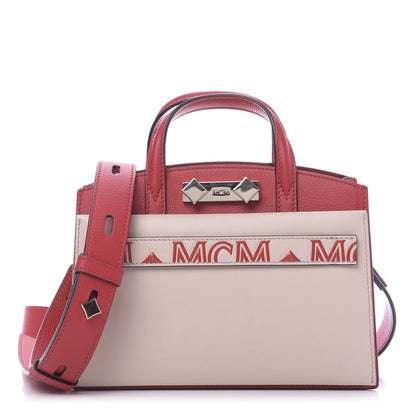 MCM Calfskin Mini Milano Tote Ruby Red Rose Dust 1 of 10