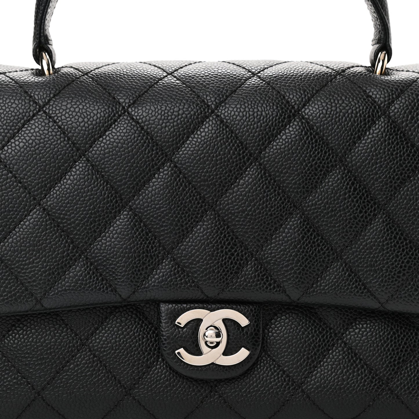 Caviar Quilted Medium Kelly Flap Bag Black