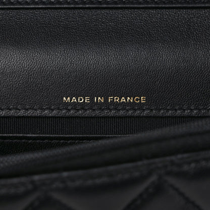 Chanel Lambskin Patent Calfskin Quilted Flap Phone Holder With Chain Black 6 of 8