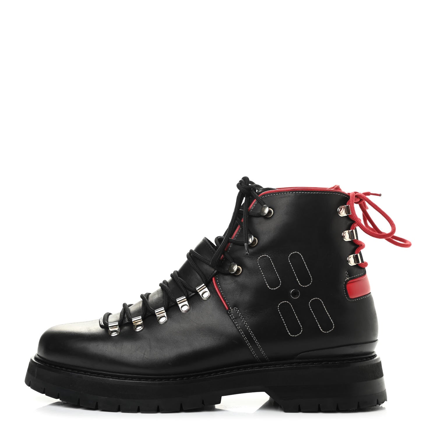 Hermes Calfskin Mens Pyrenees Lace Up Low Boot 45 Black 1 of 7