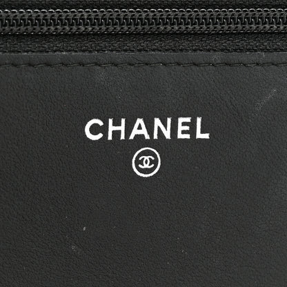 Chanel Aged Calfskin Quilted Gabrielle Wallet On Chain WOC Beige Black 8 of 18