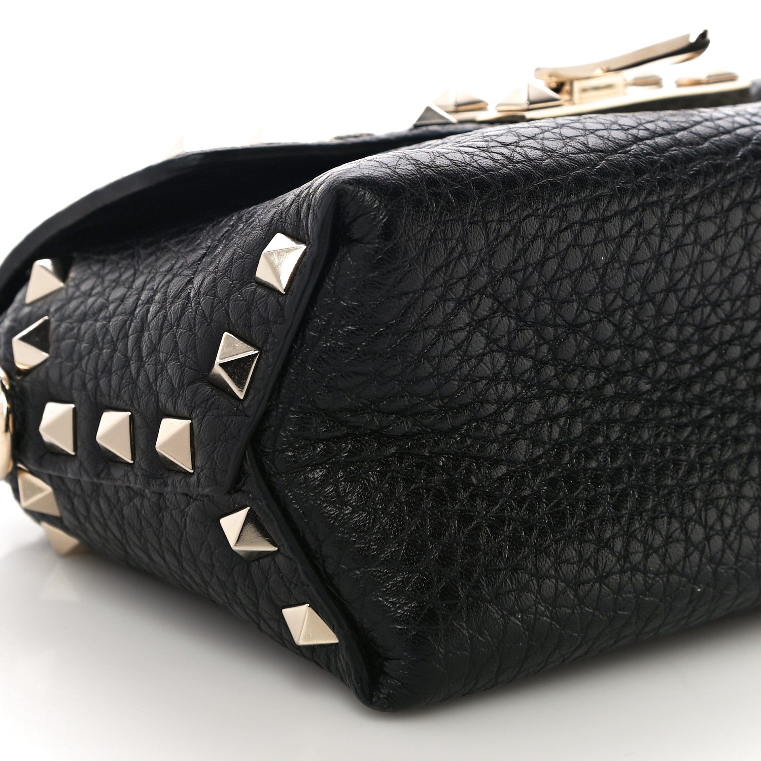 Valentino Garavani Pebbled Calfskin Mini Rockstud Crossbody Bag Black 8 of 11