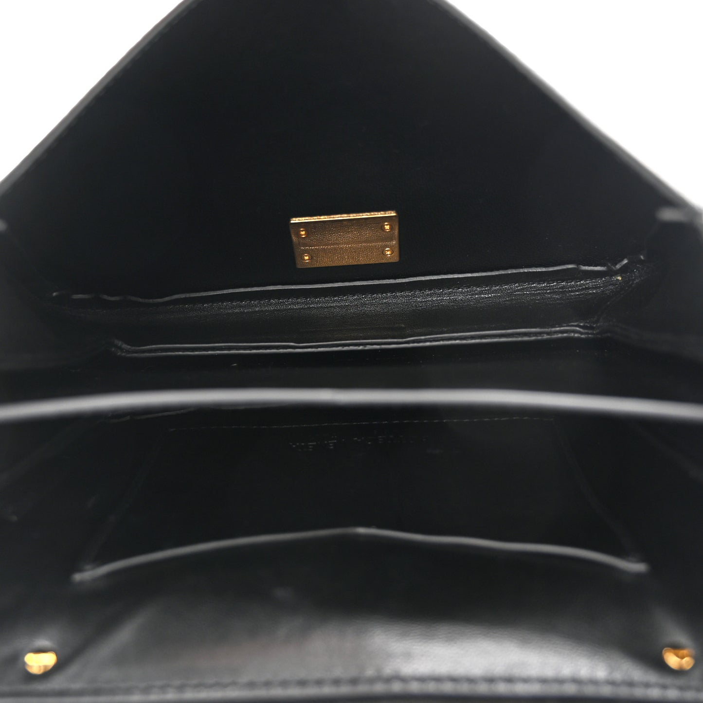 Calfskin Mount Envelope Bag Black