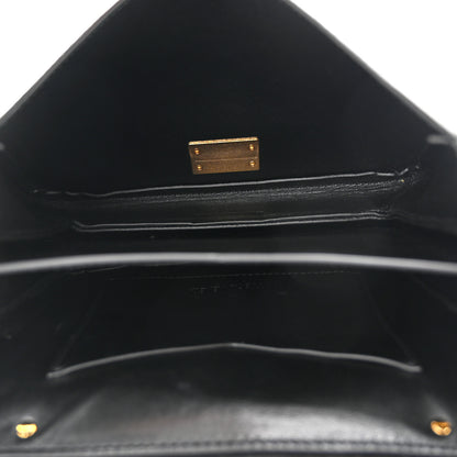 Bottega Veneta Calfskin Mount Envelope Bag Black 5 of 10