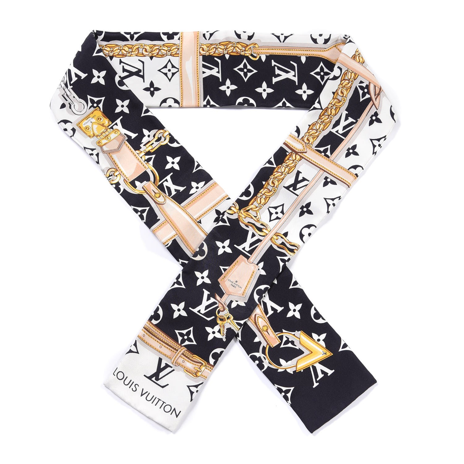 Louis Vuitton Silk Monogram Confidential Bandeau Black 1 of 3