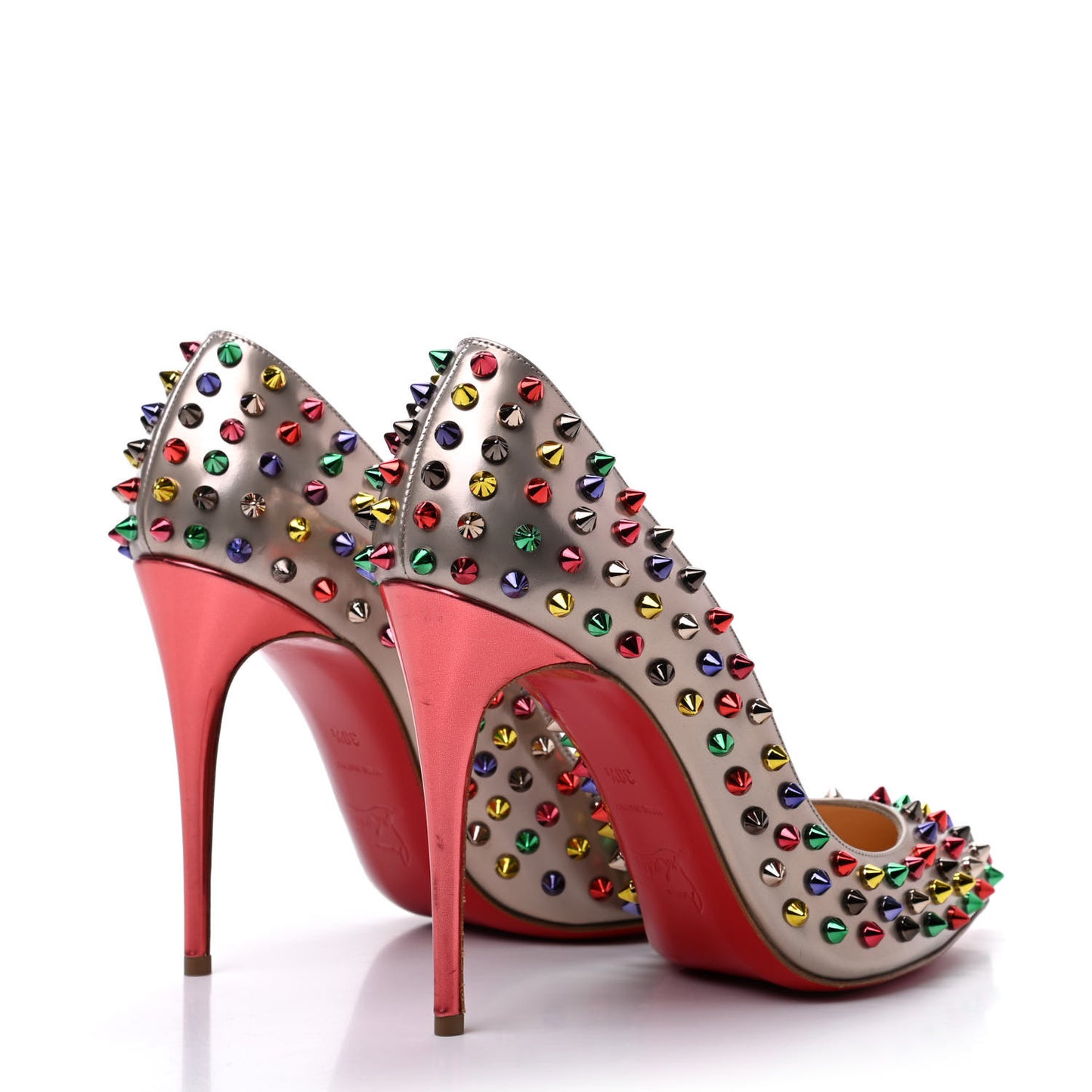 Specchio Follies Spikes 100 Pumps 38.5 Beige Multicolor