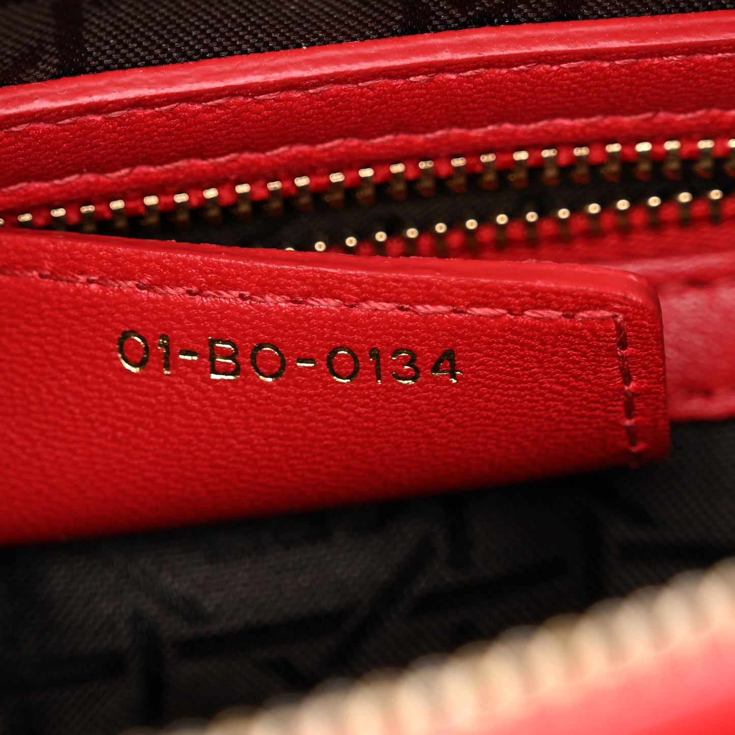 Lambskin Cannage Medium Lady Dior Red
