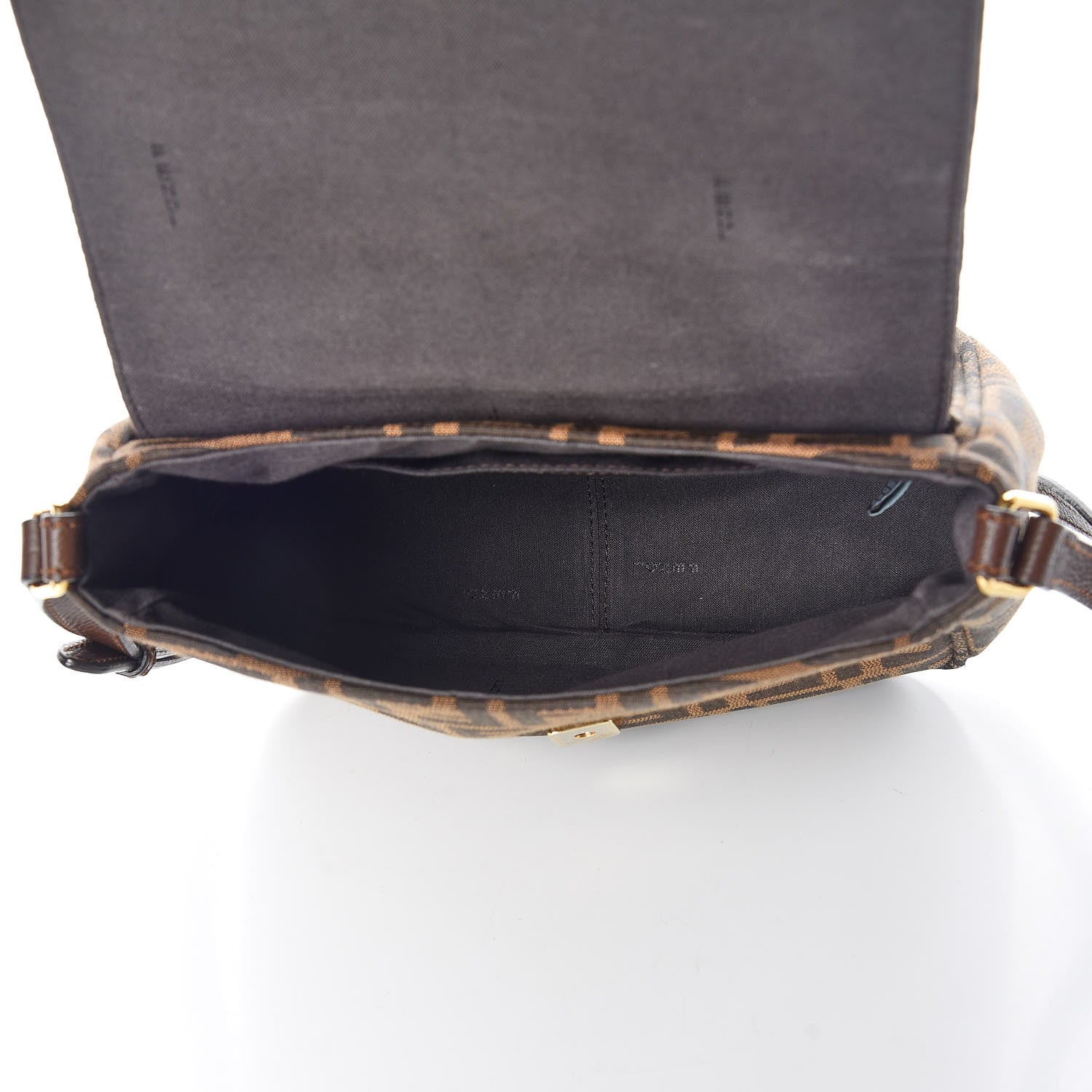 Fendi Zucca Vitello Artic Small Messenger Bag Tobacco Castagna 7 of 9