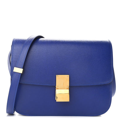 Celine Liege Calfskin Medium Classic Box Flap Bag Indigo 1 of 12