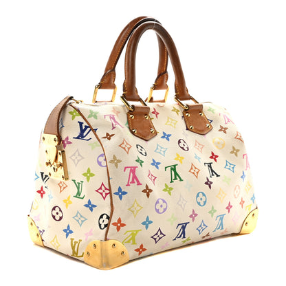 Louis Vuitton Monogram Multicolor Speedy 30 White 3 of 10
