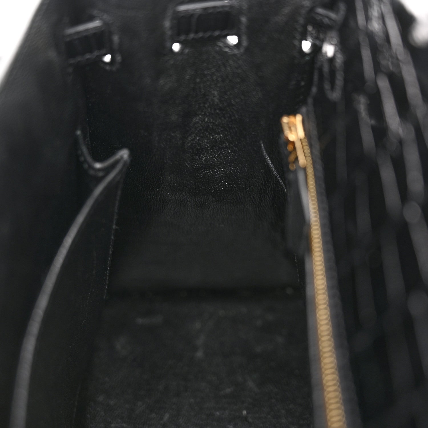 Hermes Shiny Alligator Kelly Sellier 25 Black 12 of 14